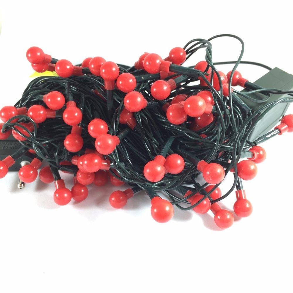 Pisca cerejinha 100 leds/8 metros/ fio verde 127v