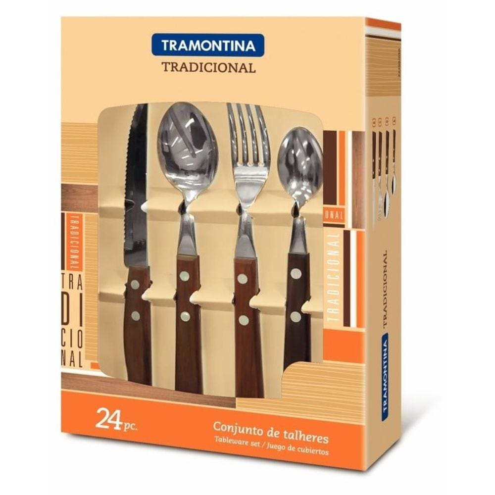 Conjunto Talheres Aço Inox 24 Peças Tramontina 22299/050