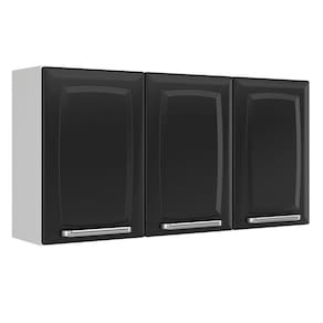 Armário Aéreo 3 Portas Luce Itatiaia - Preto