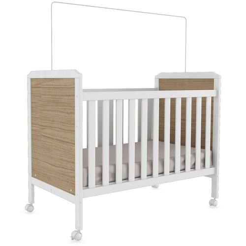 Menor preço em Berço Mini Cama 2 em 1 Cloe Móveis Peroba Branco Brilho/Carvalho