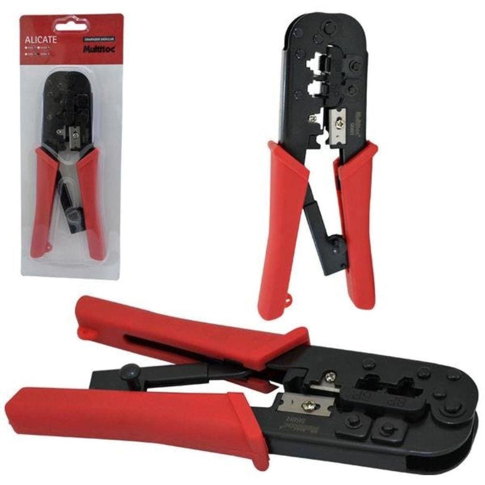 Alicate de Crimpar RJ11 RJ45 com Catraca