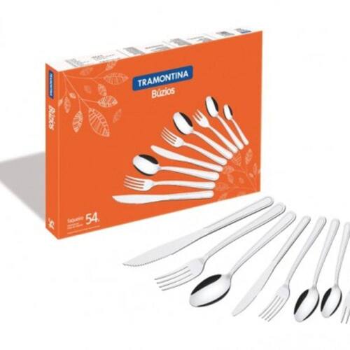 Faqueiro Inox 54 Pc Buzios Tramontina Menor preço em Faqueiro Inox 54 Pc Buzios Tramontina