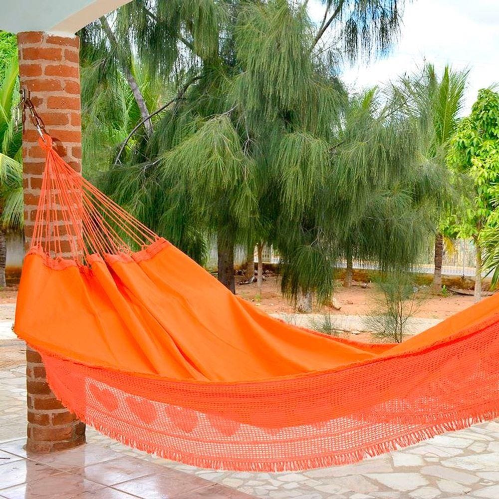 Rede de Dormir Casal Sol a Sol Laranja