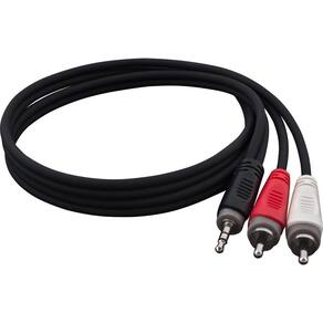 Cabo de Áudio Linha Player P2 x RCA2 3 Metros Preto Hayonik