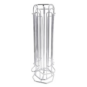 Suporte Porta Cápsulas 3 Corações Aramado Cromado Giratório