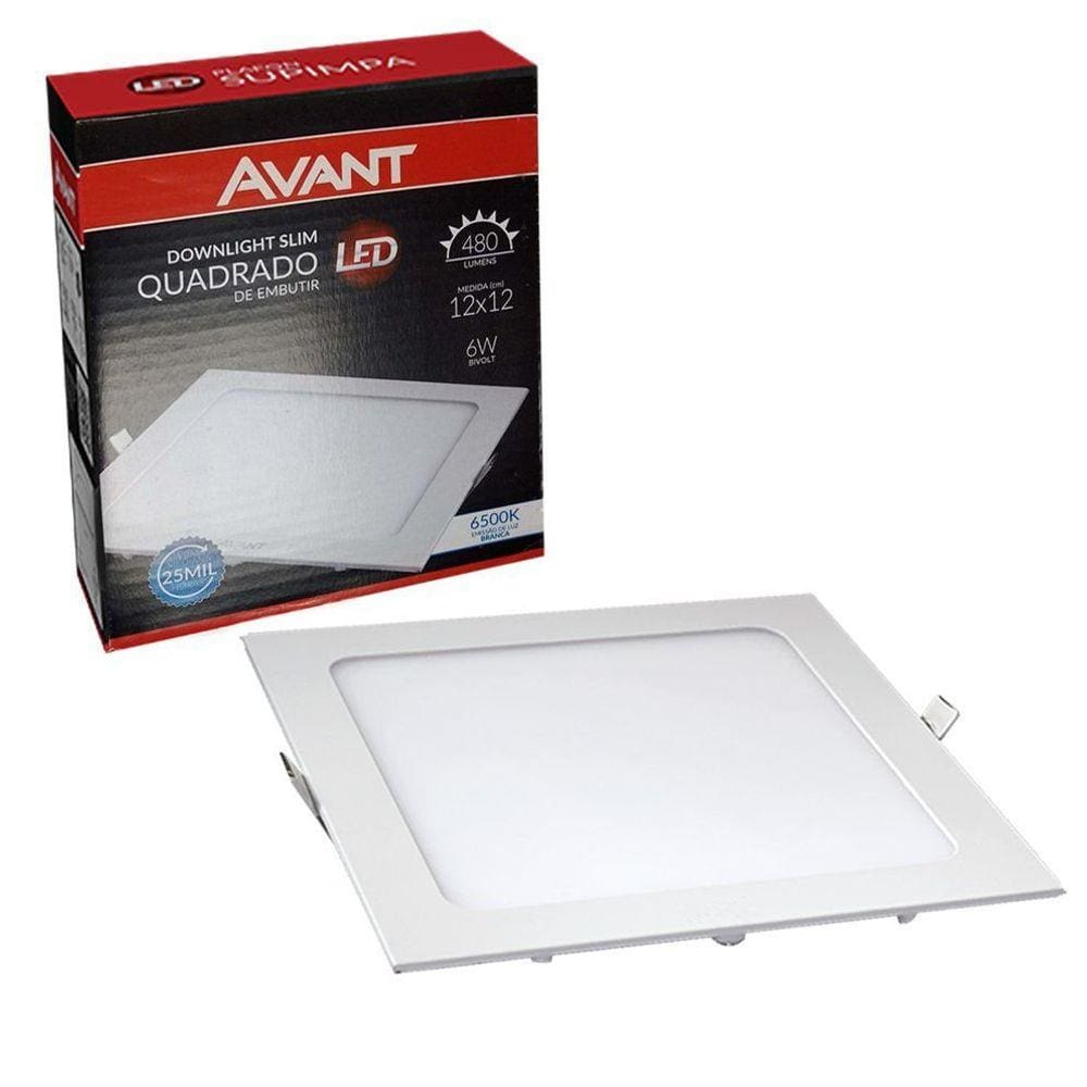 Plafon Led Quadrado - 6w Painel Embutir 
