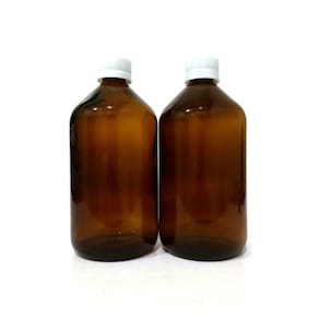 Combo 2 Frasco Vidro Âmbar Marrom 20ml Tampa Batoque