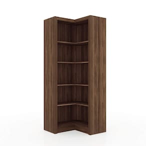 Armário de Canto para Escritório ME4132 Tecno Mobili Nogal