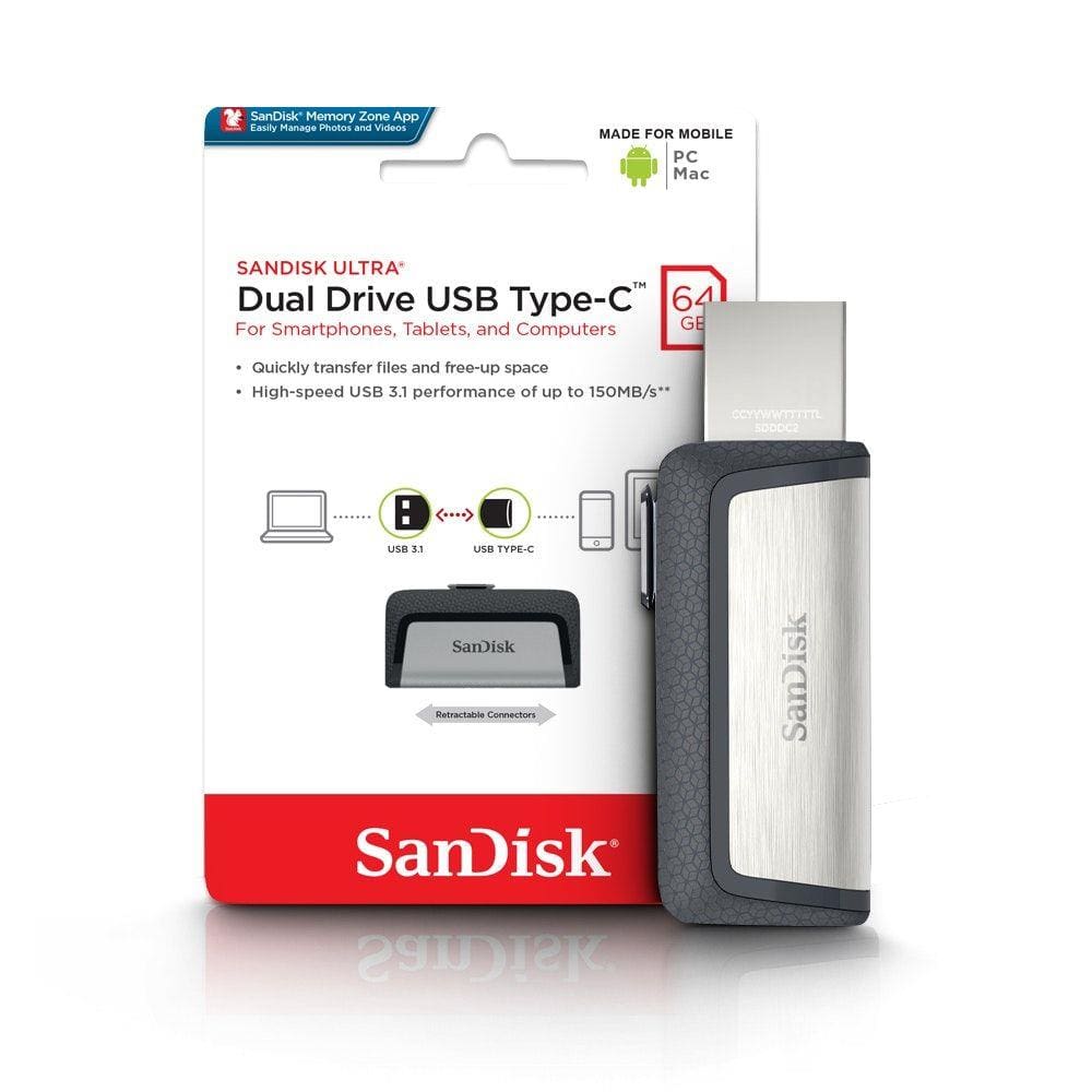 Pen Drive 64gb Usb 3.0 Ultra Drive Type C Otg Sandisk