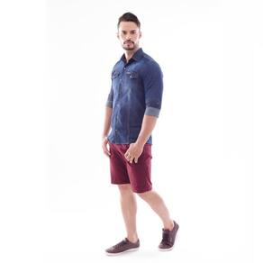 Camisa Manger Jeans Slim Manga Longa