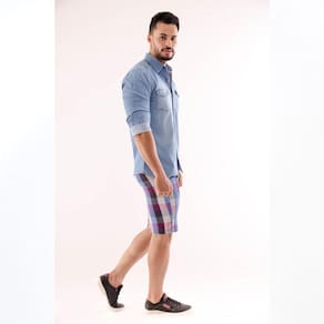 Camisa Place Jeans Slim Manga Longa
