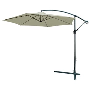 Guarda Sol Ombrelone Suspenso 3M Branco Jardim Piscina Área Lazer Em Alumínio Proteção UV Sombreiro