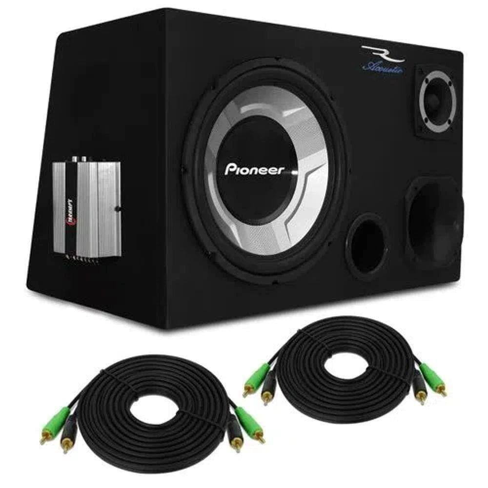 Caixa Som Automotivo Completa W Rms Subwoofer Pol Tweeter Corneta Modulo Taramps Prime