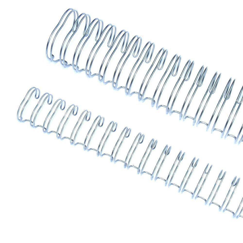 Wire-o para Encadernação 2x1 A4 Prata 1 1/8 até 250 folhas 25 unidades
