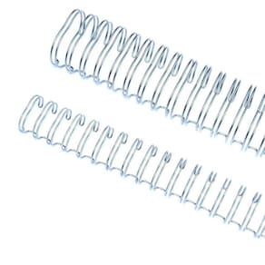 Wire-o para Encadernação 2x1 A4 Prata 1 1/8 até 250 folhas 25 unidades