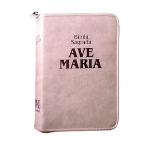 Bíblia Sagrada Strike Zíper Média Rosa