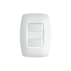 Interruptor Simples Duplo Fame Elegance com Placa 4x2 Branco