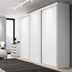 Guarda Roupa Casal 3 Portas 6 Gavetas 267cm Inovatto Belmax Branco