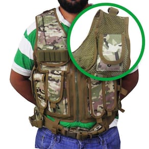 Colete Tatico Paintball Multicam Ajustável
