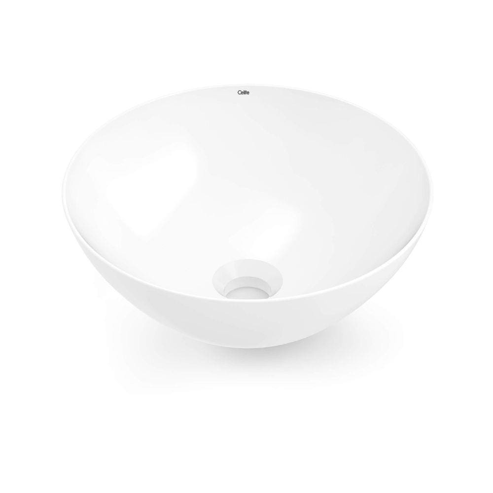 Cuba Apoio Redonda sem Mesa 35cm Design D1 Celite Branco