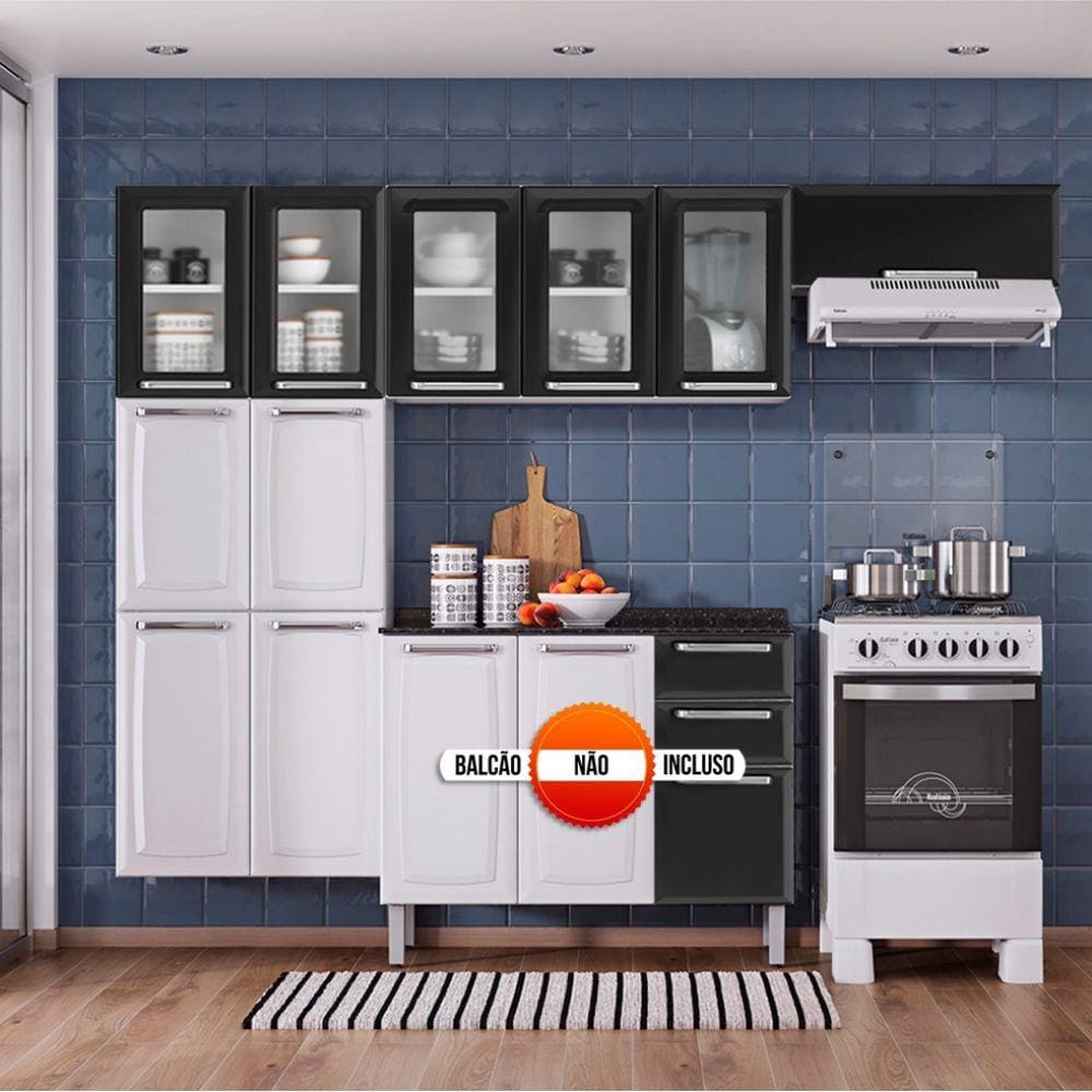 Cozinha Itatiaia Luce Compacta 3 Peças 5 Vidros Nicho