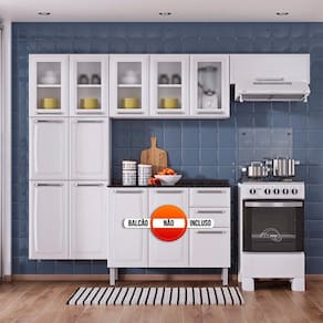 Cozinha Itatiaia Luce Compacta 3 Peças 5 Vidros Nicho