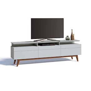 Rack com Tampo Adicional 3 Gavetas Imcal Branco Acetinado