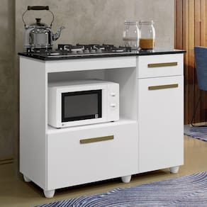 Balcão para Cooktop e Forno 2 Portas 1 Gaveta Clara Yescasa