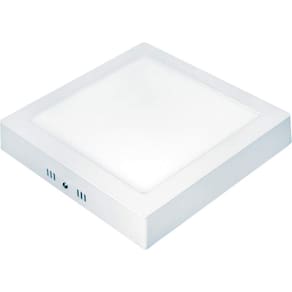 Painel LED Quadrado de Sobrepor 6W Lux Bivolt Taschibra 3000K Luz Amarela