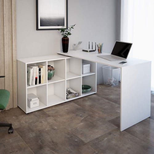 Escrivaninha com 8 Nichos Nero Artany Branco Menor preço em Escrivaninha com 8 Nichos Nero Artany Branco