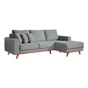 Sofá 3 Lugares Lombok com Chaise Veludo