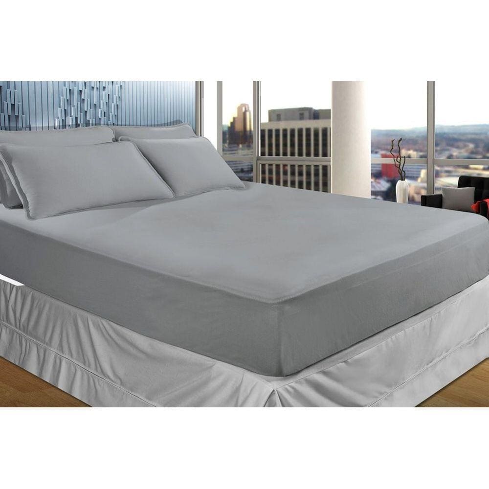 Lençol Avulso Malha Queen Size Algodão Cinza SBX