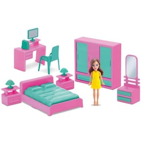 Mini Quarto Infantil 8 pçs com boneca