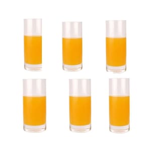 Jogo De 6 Copos Barware Em Cristal Ecologico 250Ml A13,5Cm Transparente - 24152