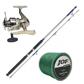 Kit Pesca Vara Super Cast 702H 2,13m Molinete Elite 6000 Linha Multi 300m