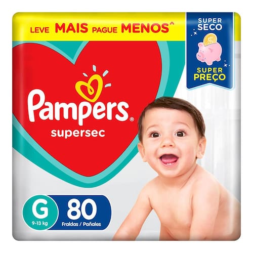 imagem-Fralda Pampers Supersec G - 80 Unidades