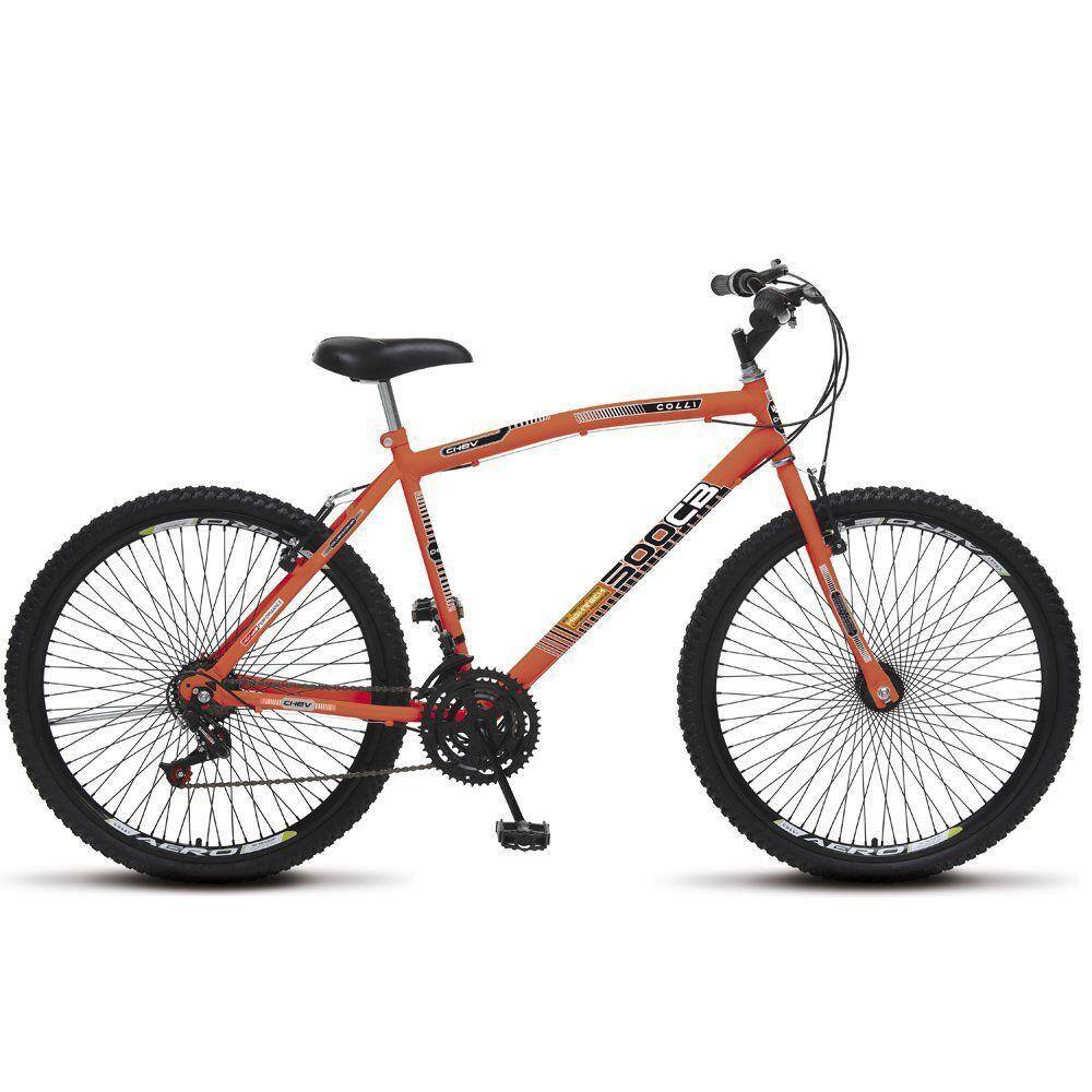 Bicicleta Colli Aro 26 Cb 500 Chev 72 Raias Aero Laranja Neon Colli ...