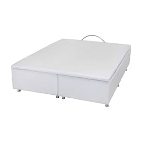 Base Para Cama Box Casal Marfim com Baú