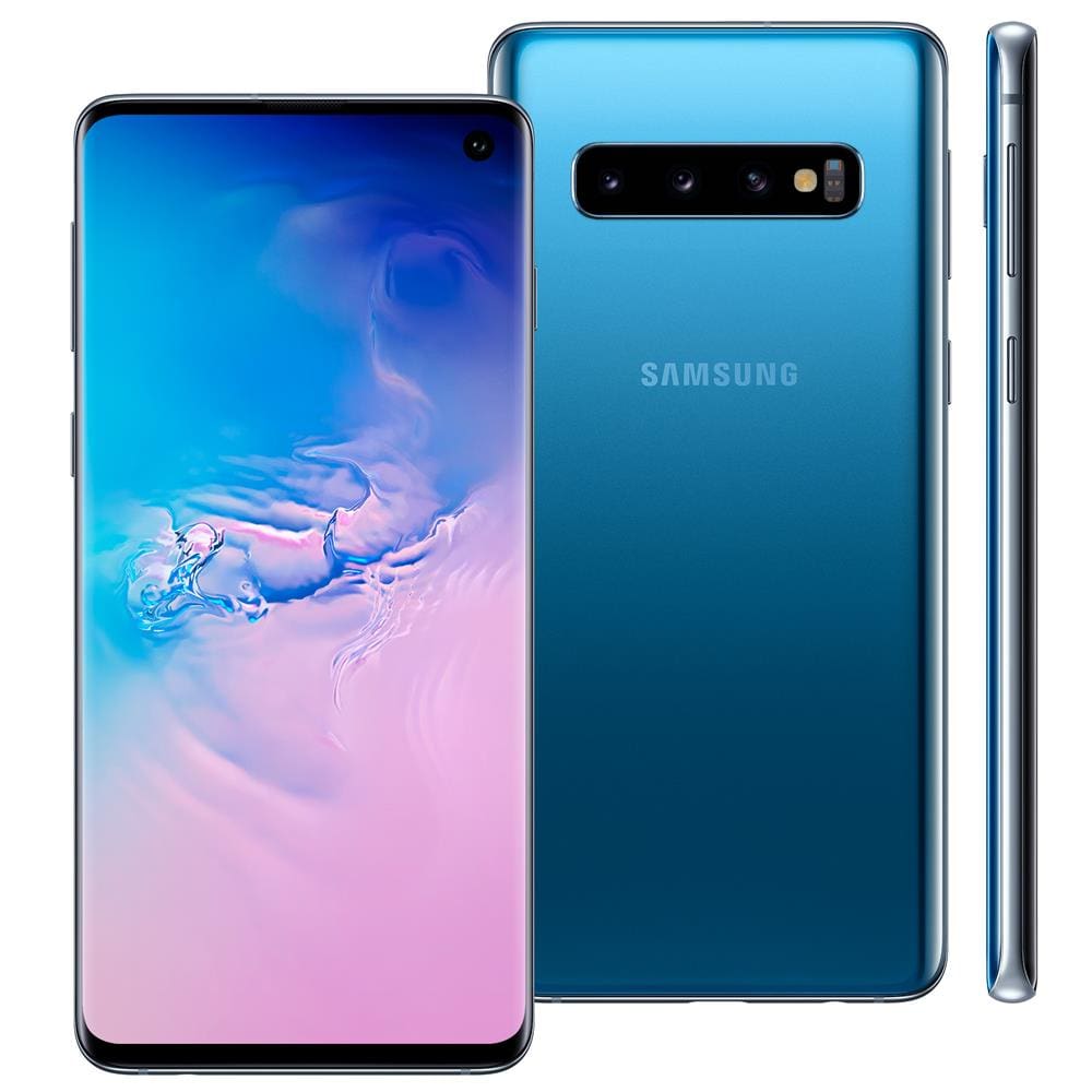 03 GalaxyS10 ブルー SIMフリー Smartphone Samsung Galaxy S10 Azul 128GB, | Casas Bahia