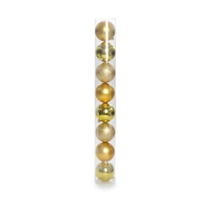 Bola De Natal P/ Árvore 6Cm C/ 8 Pçs Dourado