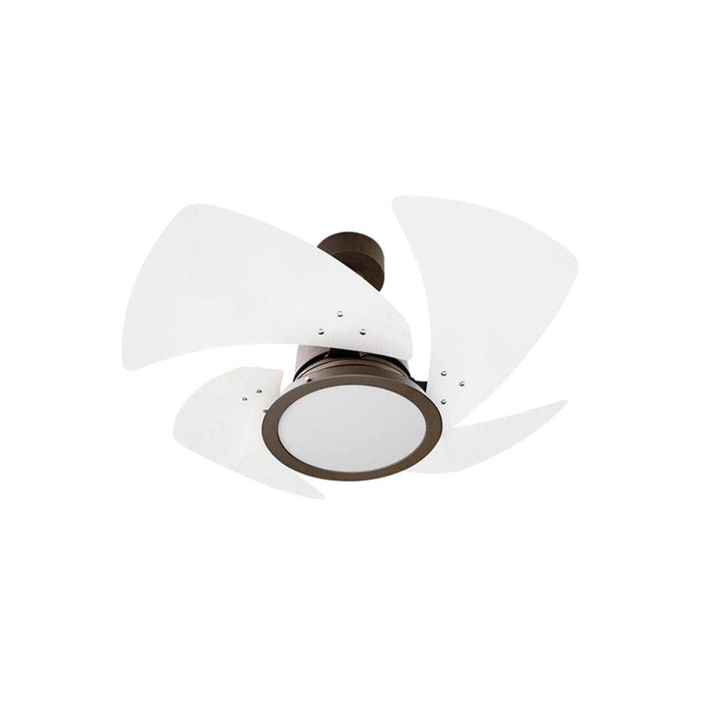 Ventilador De Teto Tornado Venti-Delta Led 4 Pás 130W Marrom/Branco -