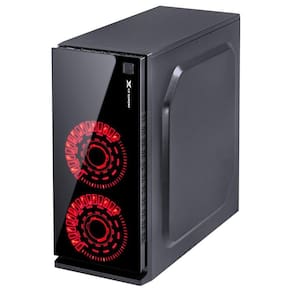 Gabinete Gamer Vx Gaming Crater Com Janela Acrílica Vermelho