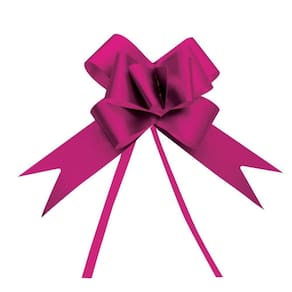 10 Laços Gravata Embalagem Presente Fita 12Mm Acetina Pink