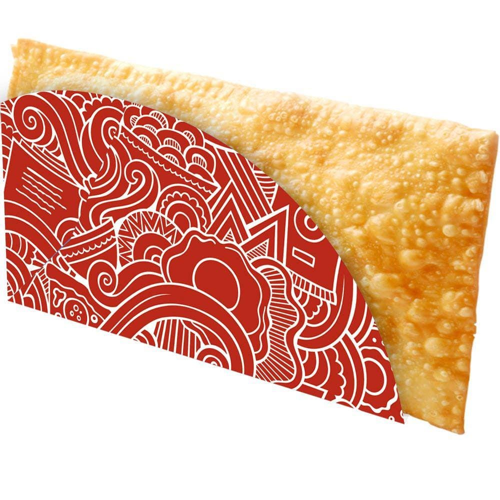 Caixinha Embalagem Pastel ou Tapioca 500un Vermelho