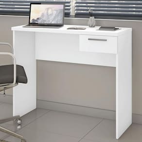 Mesa Para Escritório Office 90Cm Com 1 Gaveta NT 2000 Branco Notável Móveis