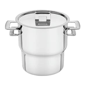 Cuscuzeira Tramontina Brava Em Aço Inox Com Alças E Tampa 14 Cm 2,1 L