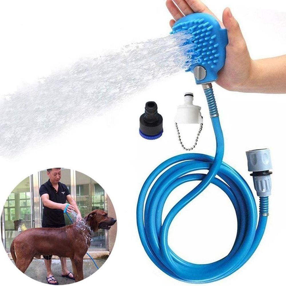Mangueira Luva Lava Facil Banho Cachorro Gato Pet Massageadora