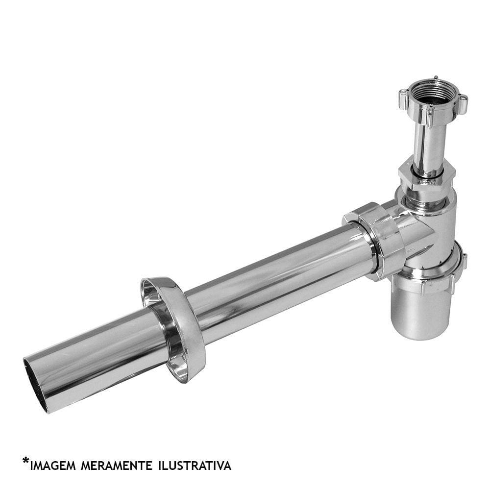 Sifao para Lavatório Astra Pvc Cromado 1X40Mm Ref. Sc6