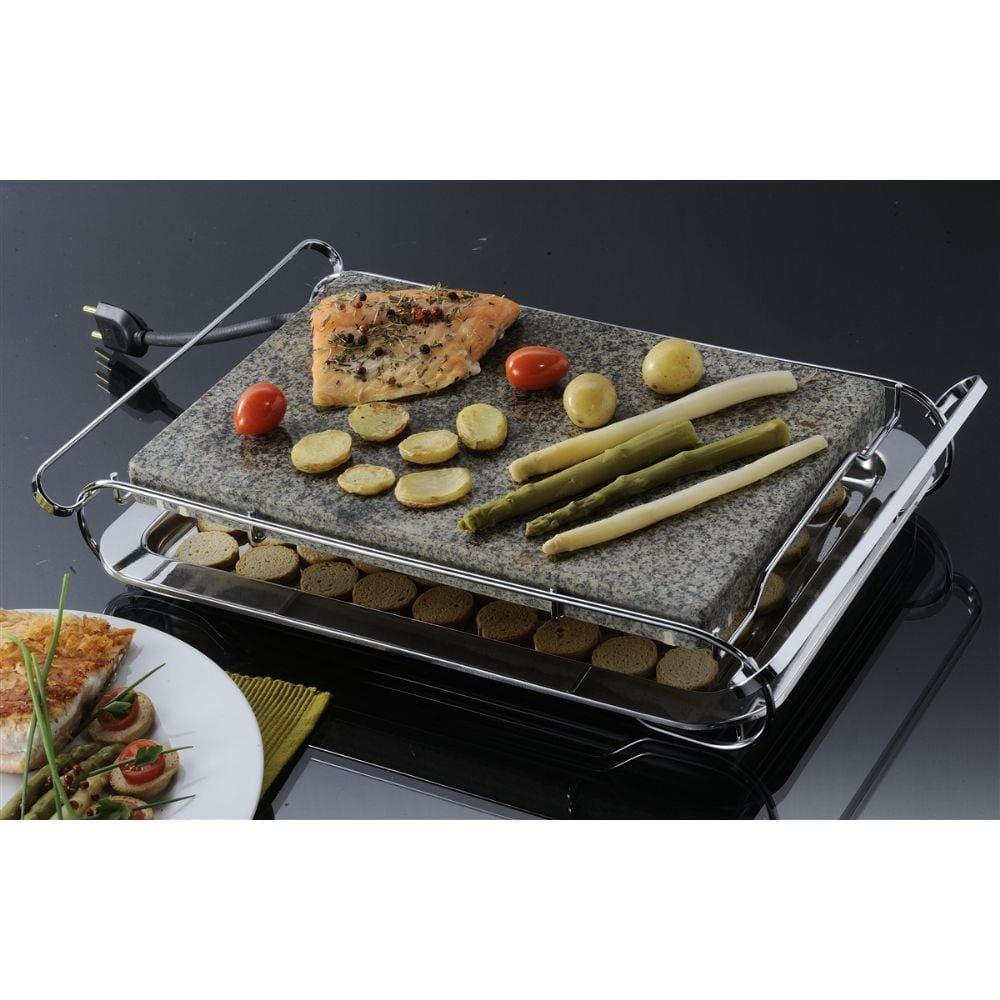 Grill de Pedra - Stone Grill Cromado Pedra Granito Para Cozimento 220V