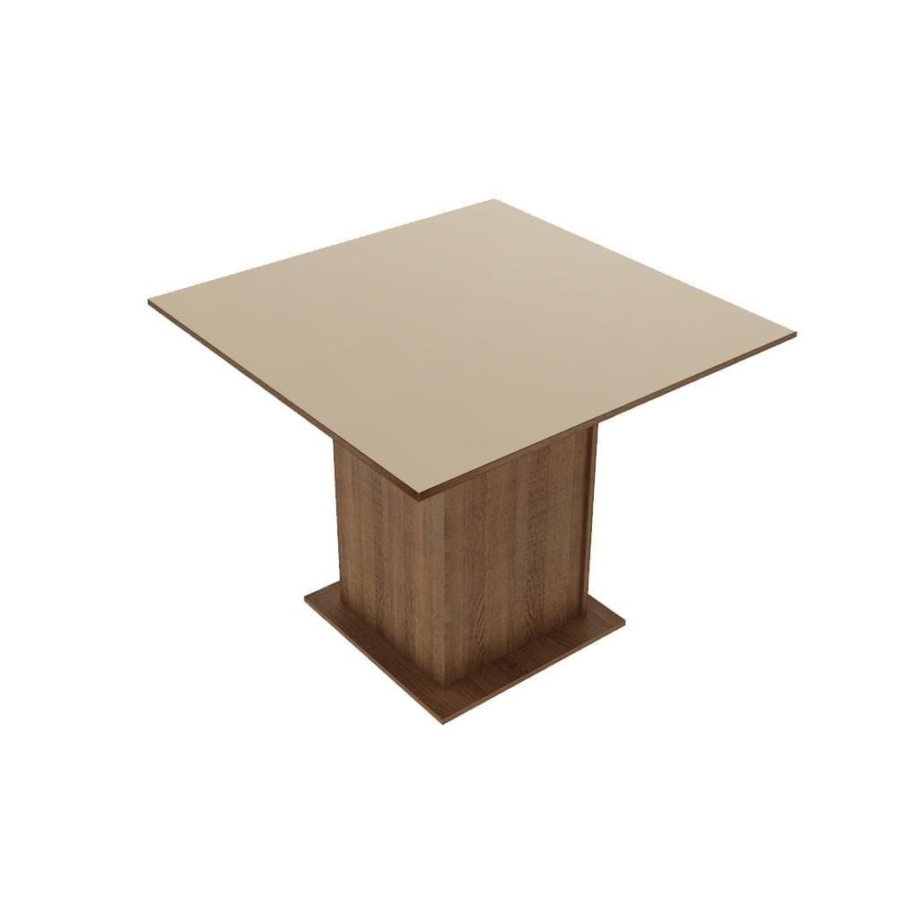 Mesa Madesa Quadrada Tampo de Madeira 5363 Rustic/Crema
